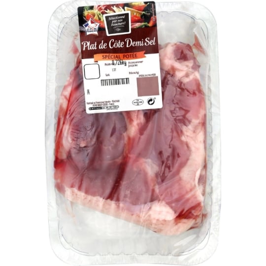 Plat de Côte de Porc Demi Sel CARREFOUR LE MARCHE