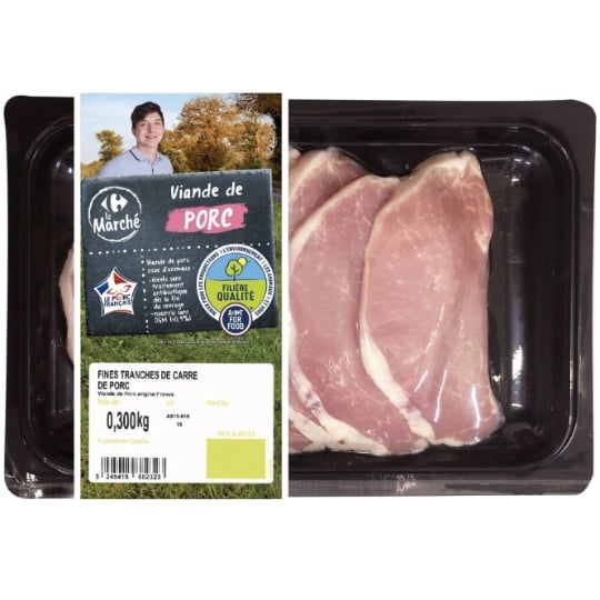 Carré de Porc Fines Tranches FILIERE QUALITE CARREFOUR