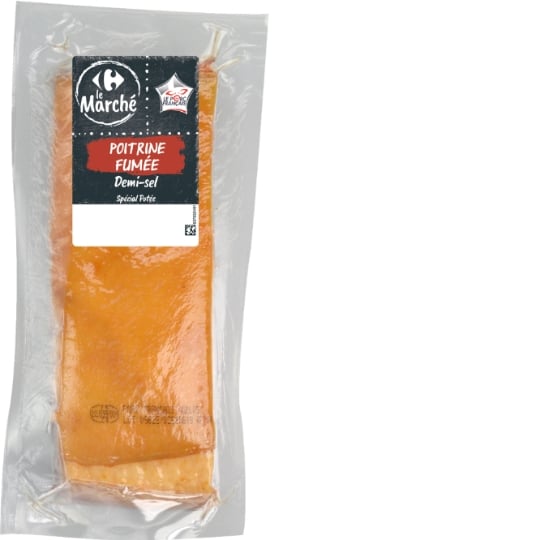 Poitrine de Porc Fumée Demi Sel CARREFOUR LE MARCHE