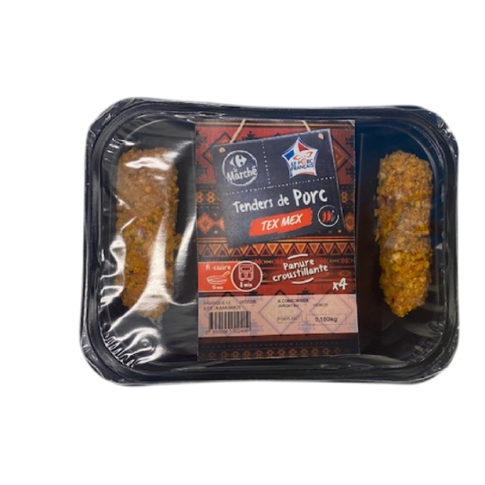 Tenders de Porc TEX MEX avec une Chapelure Epicée CARREFOUR LE MARCHE