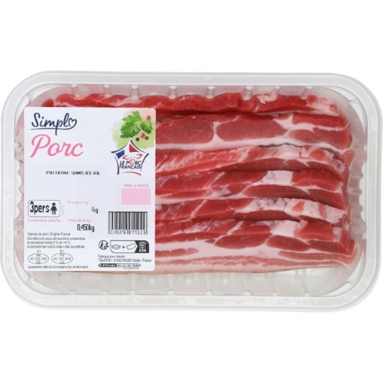 Poitrine de Porc Sans Os Petit Prix SIMPL