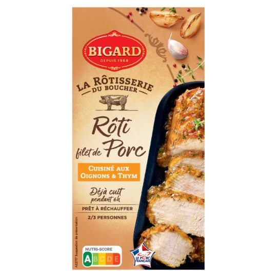 Rôti de Porc Filet Cuisiné Oignons et Thym BIGARD