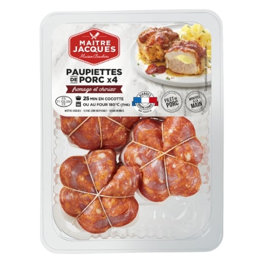 Paupiettes de Porc Chorizo Fromage MAITRE JACQUES