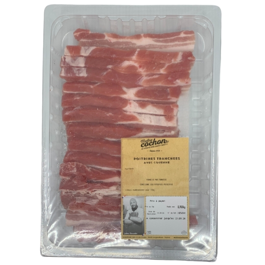 Poitrine de Porc Tranchée Avec Couenne MAITRE COCHON