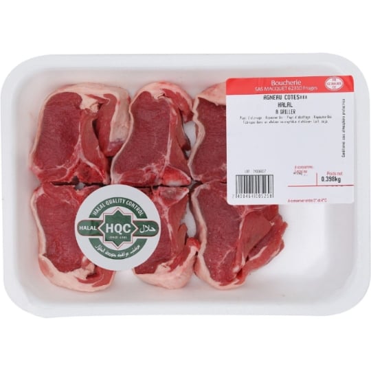 Viande d'Agneau : Côtes*** à Griller Halal MACQUET