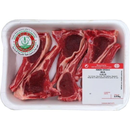 Côtes *** d'Agneau Premières à Griller Halal