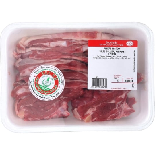 Sauté ** d'Agneau Collier Poitrine à Mijoter Halal