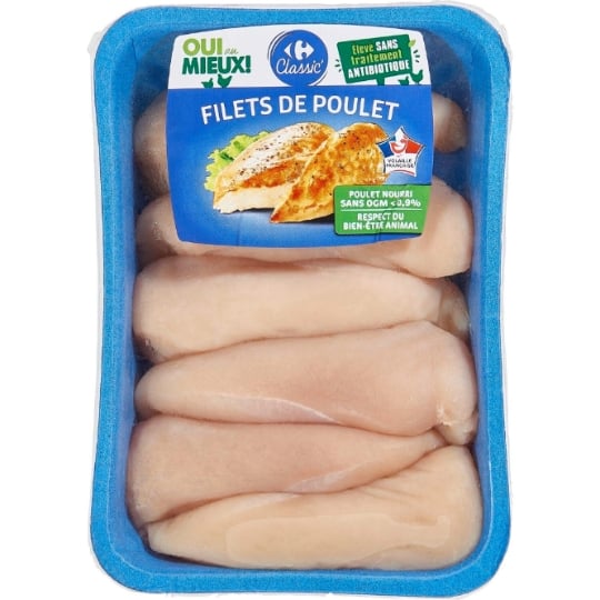 Filets de Poulet Blanc CARREFOUR CLASSIC'