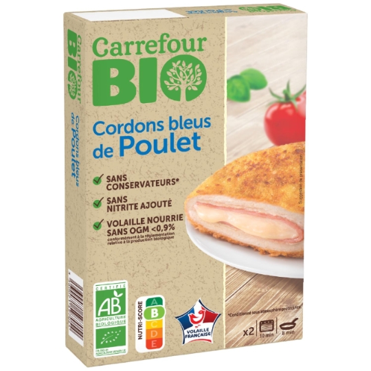 Cordon bleu de poulet bio CARREFOUR BIO