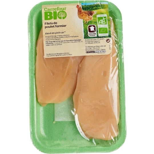 Filets de Poulet Jaune Fermier CARREFOUR BIO