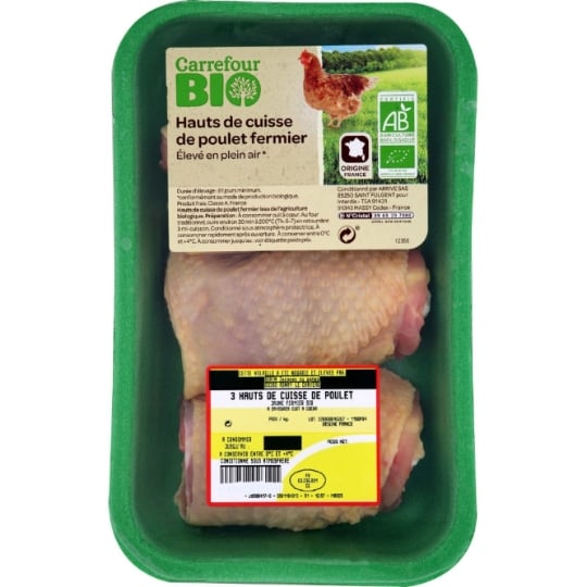 Hauts de Cuisses de Poulet Fermier CARREFOUR BIO