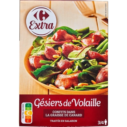 Gésiers de Volaille Cuisinés en Confit CARREFOUR EXTRA