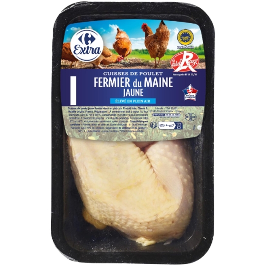 Cuisses de Poulet Jaune Fermier Label Rouge CARREFOUR