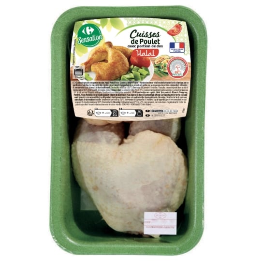 Cuisses de Poulet Avec Portion de Dos Halal CARREFOUR SENSATION
