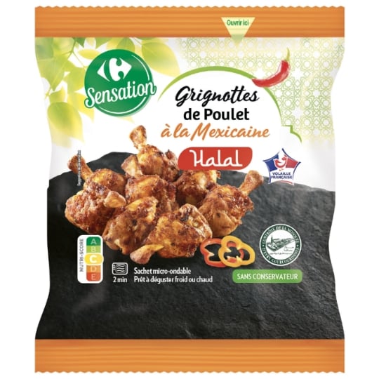 Grignottes de Poulet à la Mexicaine Halal CARREFOUR SENSATION