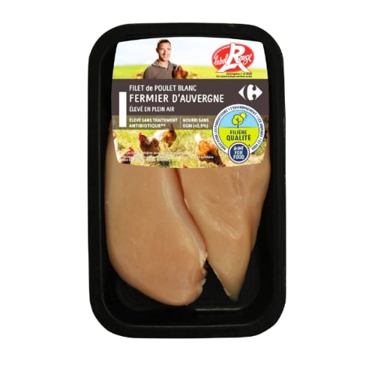 Filets de Poulet Blanc Fermier Label Rouge FILIERE QUALITE CARREFOUR