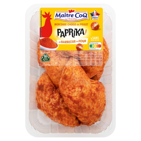 Morceaux Choisis de Poulet Paprika au Barbecue ou Four MAITRE COQ