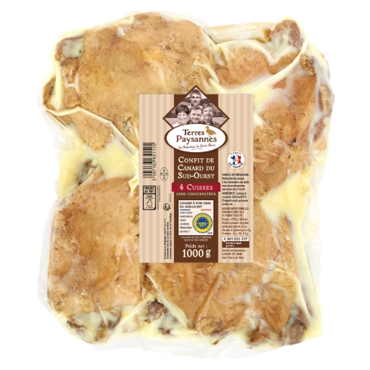 Cuisses de Confit de Canard IGP Sud-ouest TERRES PAYSANNES
