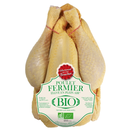 Poulet Fermier Jaune Bio Elevé en Plein Air SELECTION DU BOUCHER