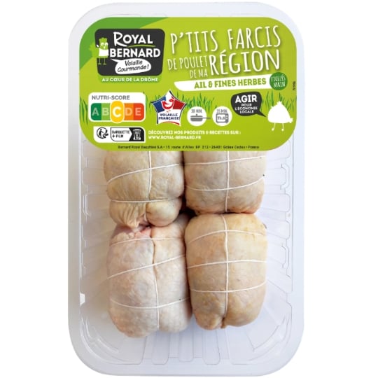 Plat Cuisiné Petit Farcis de Volaille Ail et Fines Herbes ROYAL