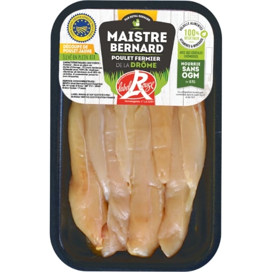 Aiguillettes de Poulet Jaune Fermier de la Drôme MAISTRE BERNARD