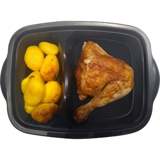 Plat cuisiné Quart de poulet rôti et Pommes de terre Wedge