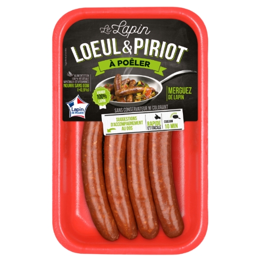 Merguez de Lapin à Poêler sans Conservateur ni Colorant LOEUL & PIRIOT