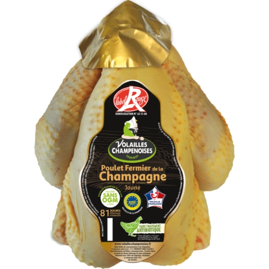 Poulet Fermier Jaune de la Champagne label Rouge VOLAILLES CHAMPENOISES