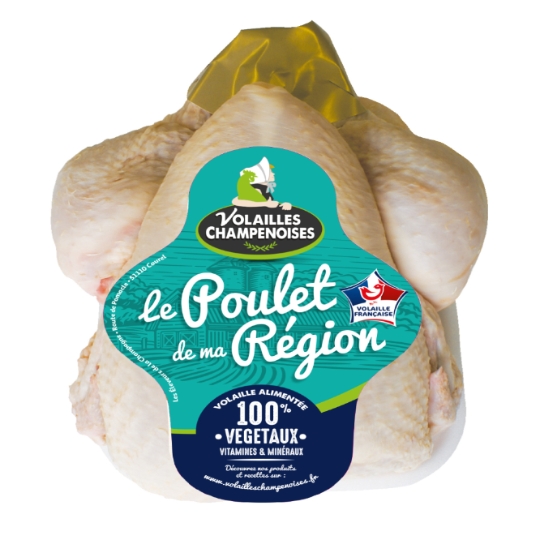 Poulet entier de Ma Région Alimenté 100% Végétaux VOLAILLES CHAMPENOISES