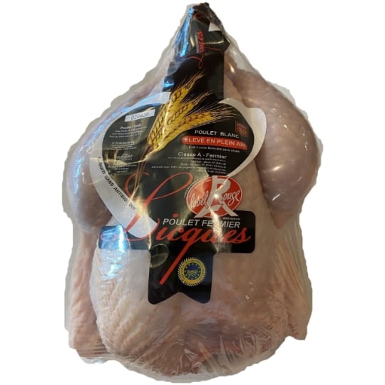 Poulet Entier Blanc Fermier Label Rouge LICQUES VOLAILLES