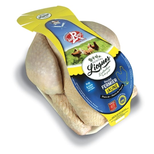Poulet Entier Jaune Fermier Label Rouge LICQUES VOLAILLES