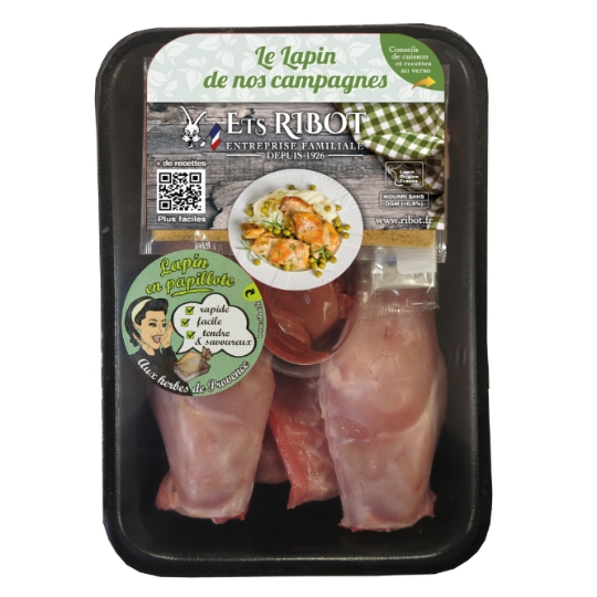 Lapin Découpé en Papillote aux Herbes de Provence LAPIN DE NOS CAMPAGNES