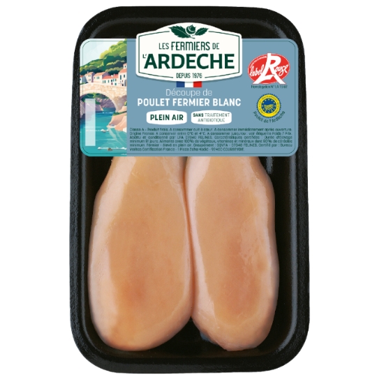 Filets de Poulet Blanc Fermier Label Rouge ARDECHE