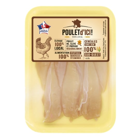 Aiguillettes de Poulet Jaune POULET D'ICI