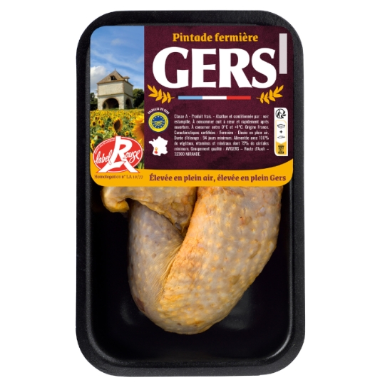 Pintade de Poulet Fermière label Rouge Elevée en Plein Air GERS