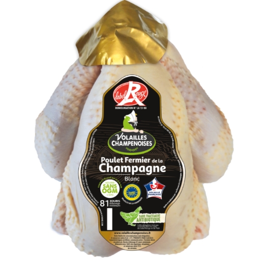 Poulet Fermier Blanc Label Rouge de La Champagne IGP VOLAILLES CHAMPENOISES