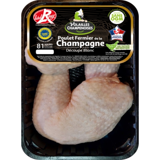 Cuisses de Poulet Fermier de la Champagne Blanc Découpées VOLAILLES CHAMPENOISES