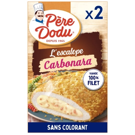 Escalopes de Poulet Pané Carbonara PERE DODU