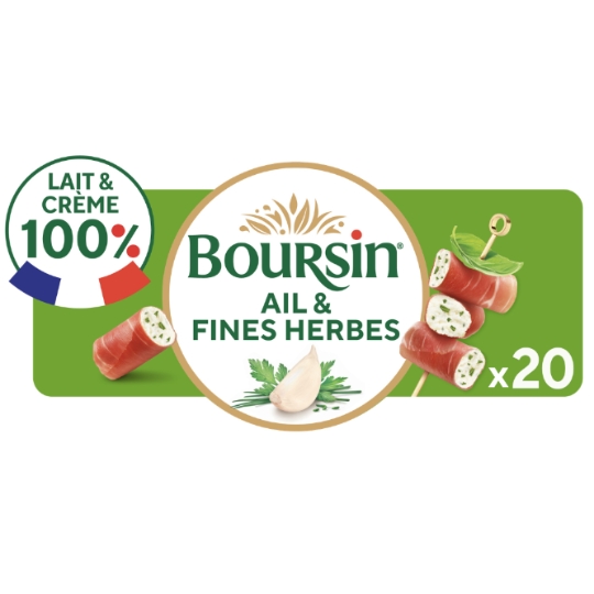Fromage Apéritif Roulés Ail et Fines Herbes BOURSIN
