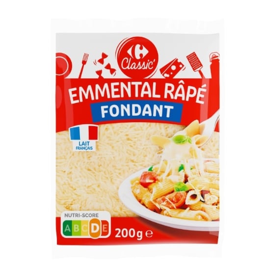 Emmental râpé fondant râpé fondant CARREFOUR CLASSIC'
