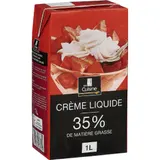 Crème fluide entière, stérilisée UHT et 35% de matière grasse CARREFOUR