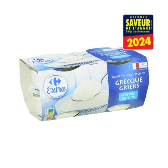 Yaourts à la Grecque Nature CARREFOUR EXTRA