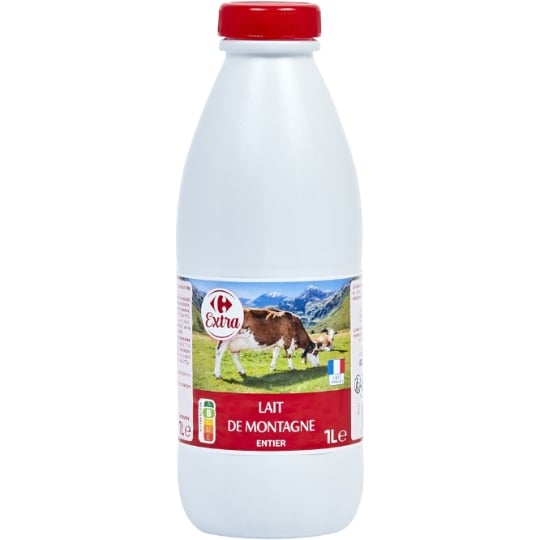 Lait Entier de Montagne CARREFOUR EXTRA