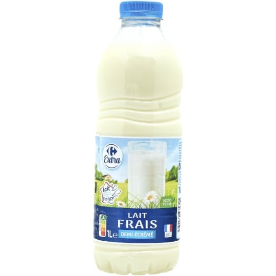 Lait Demi-Ecrémé Microfiltré CARREFOUR EXTRA