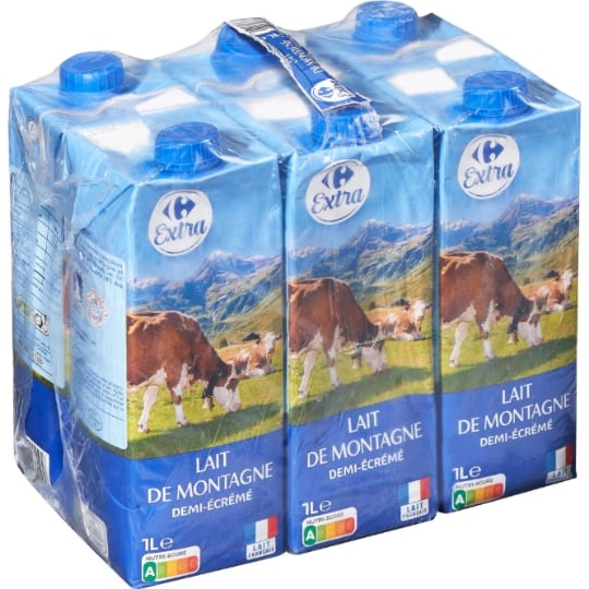 Lait Demi-Ecrémé demi-écrémé CARREFOUR EXTRA