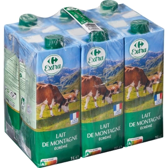 Lait Ecrémé Montagne CARREFOUR EXTRA