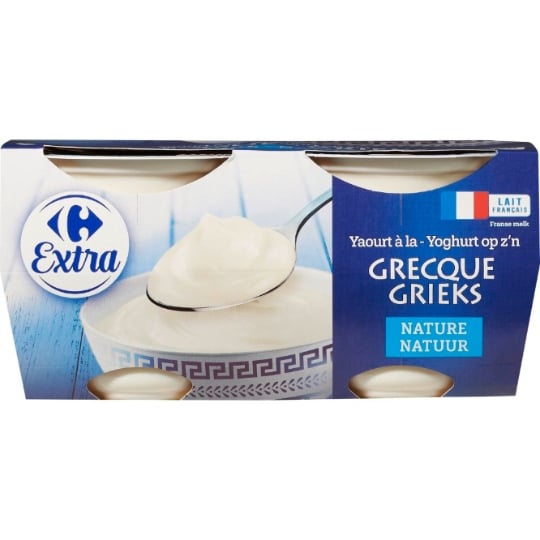 Yaourts à la Grecque Nature CARREFOUR EXTRA