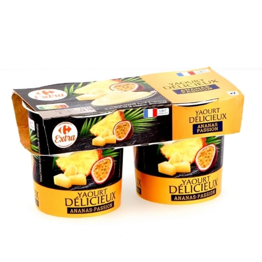Yaourts brassé ananas passion CARREFOUR EXTRA