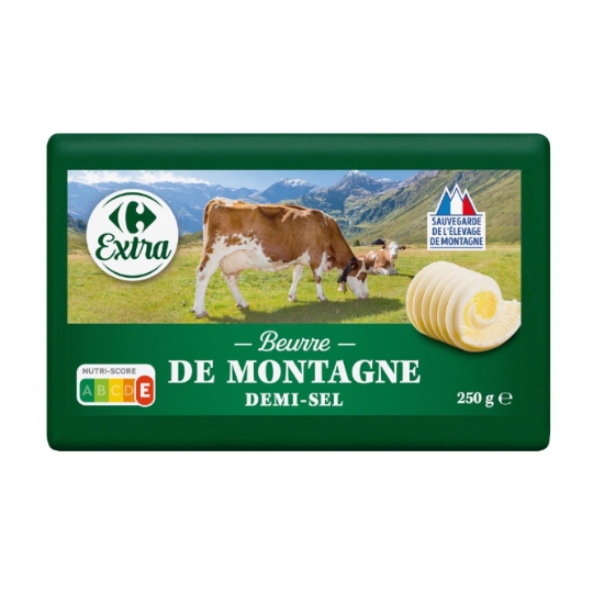 Beurre de montagne demi-sel CARREFOUR EXTRA