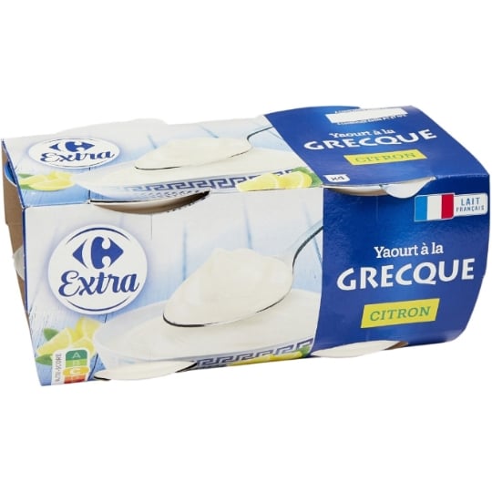 Yaourts à la Grecque Citron CARREFOUR EXTRA